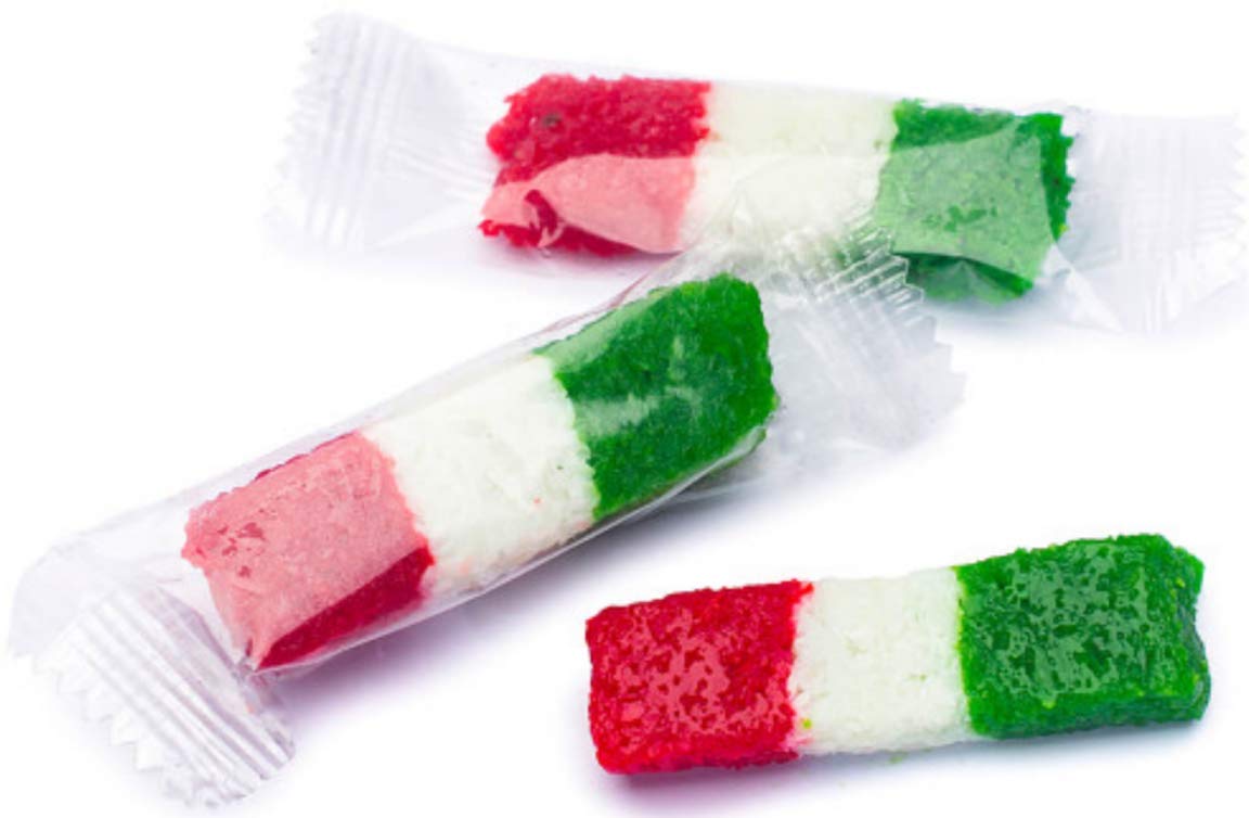 Bandera Pinatera 50 Pieces Coconut Candy Banderitas Tri Color