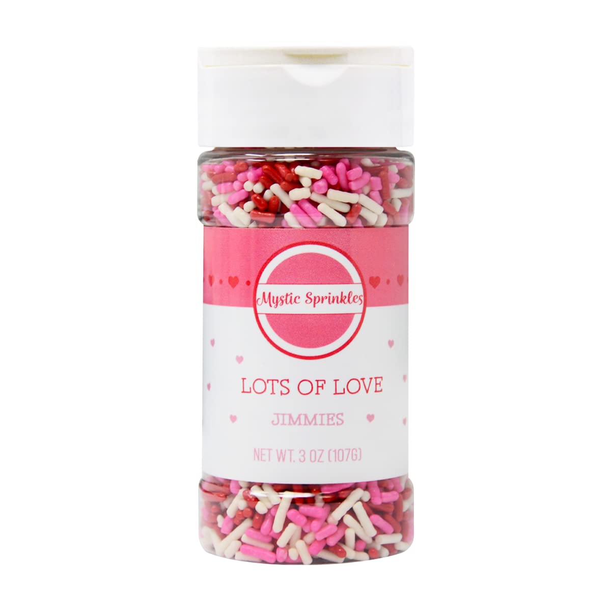 Mystic Sprinkles Lots Of Love Valentines Jimmies 3Oz Bottle