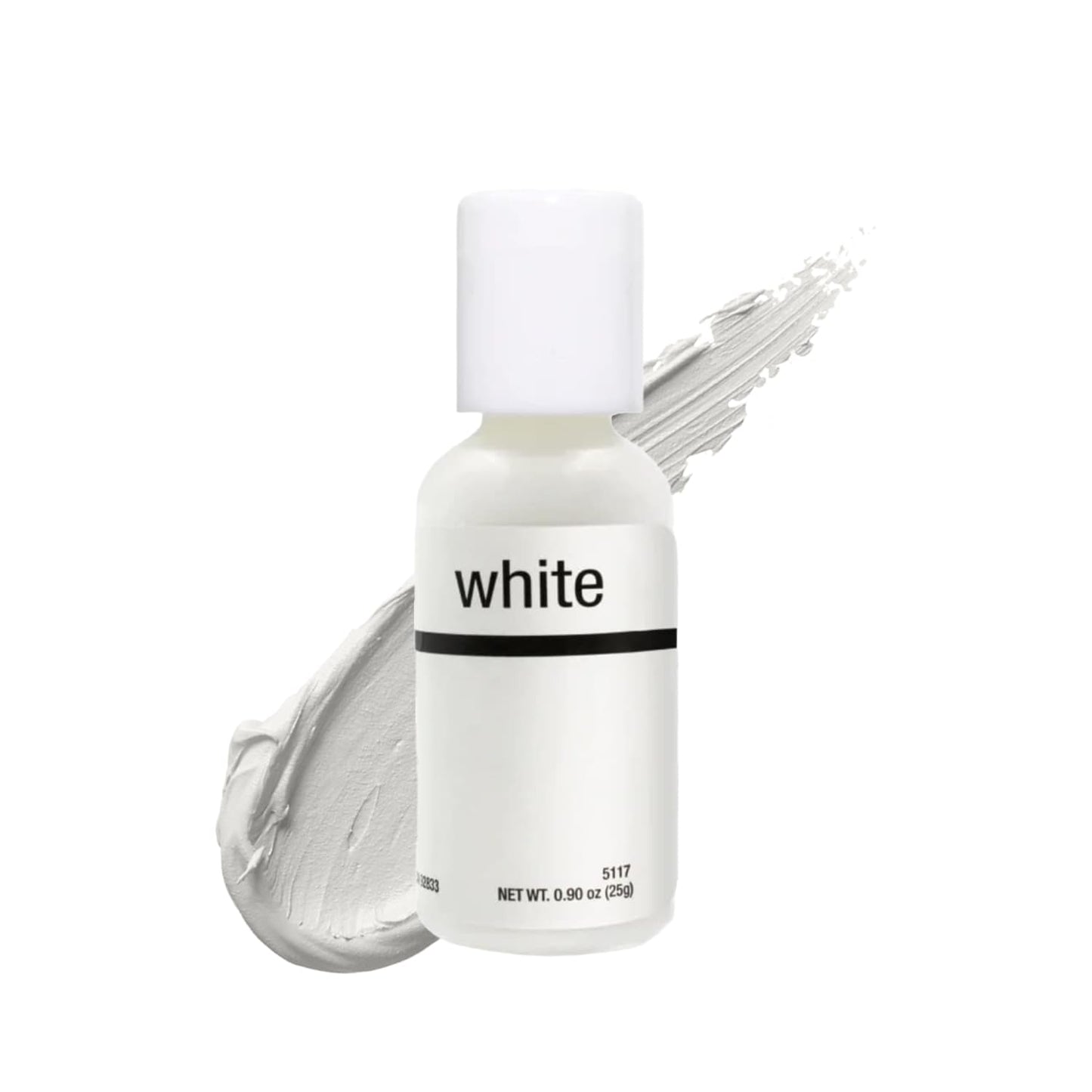 Chefmaster Liqua-Gel Food Coloring, Bright White, 0.9 Fl Oz, Professional-Grade Dye for Icing, Frosting, Fondant, Fade-Resistant