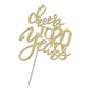 Qertesl Gold Glitter Cheers To 20 Years Cake Topper, Happy 20Th Birthday Cake Decorations,Perfect For 20 Years Cake Decorating,W