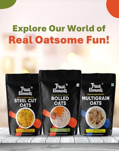 True Elements Rolled Oats 1.2 Kg - Diet Food | 100% Wholegrain Oats | Oats For Weight Management | High Fibre Breakfast | Rich I