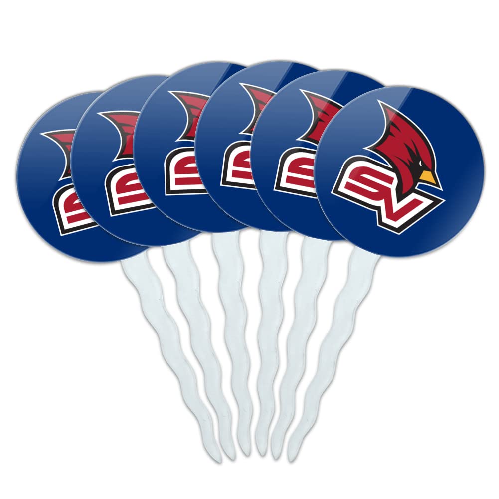 Saginaw Valley State Secondary Logo Cupcake Picks Toppers Decoration Set of 6