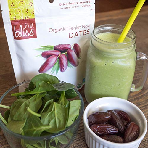Fruit Bliss Organic Fruit Bliss Deglet Nour Pitted Dates - Soft & Juicy Organic, Dried & Pitted Deglet Nour Dates - Organic Frui