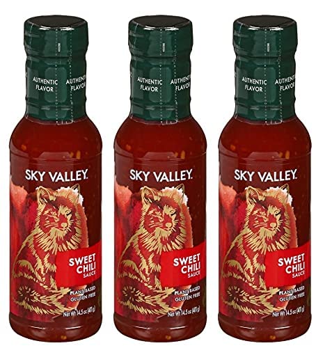 Sky Valley Sweet Chili Sauce - Thai Dipping Sauce, Gluten-Free, Non-GMO, Plant-Based, 14.5 Oz, 3-Pack