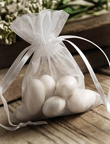 Sconza Jordan Almonds | White Candy Coated California Almonds | Wedding, Baby, Bridal Shower Candy | Made In The Usa | Pack Of 1