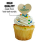 GRAPHICS & MORE Cupcake Picks Set of 6 - Sacramento State University - Acrylic Decoration Toppers - Model CUPT.HRT.ACR.6PK.CLCCSC500B