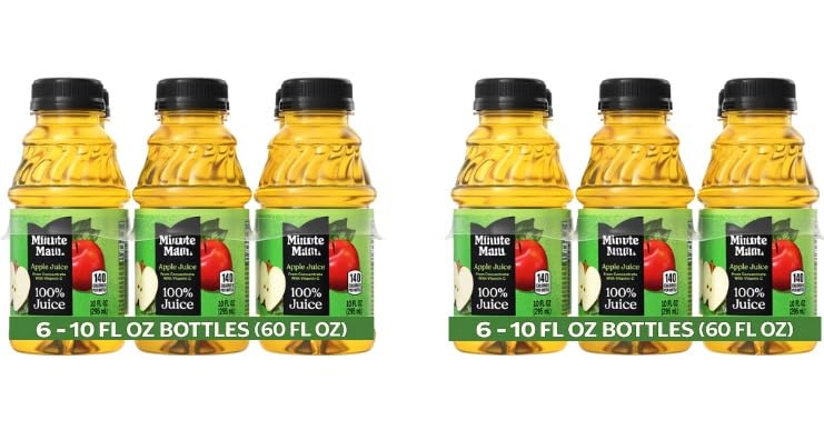 Minut Maid Apple Juice Bottles, 10 fl oz, 12 Pack