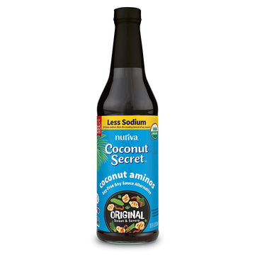 Coconut Secret Coconut Aminos - 16.9 fl oz - Low Sodium Soy Sauce Alternative, Low-Glycemic - Organic, Vegan, Non-GMO, Gluten-Fr