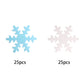 YCTHUNFISH 50 Pack Edible Snowflake Cupcake Toppers, Paper Wafer Decorations for Winter, Baby Shower & Kids Birthday Party, White/Blue