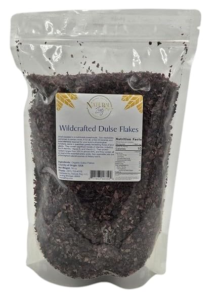 Naturalzing Awaken, Nourish, Empower Your Life Wildcrafted Atlantic Dulse Flakes 16 Oz