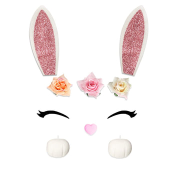 Bunny Cake Topper With Ear Foot Flowers Eye Nose For Bunny Rabbit Baby Shower And Easter