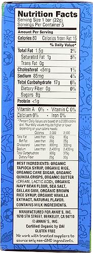 Annie'S Homegrown Organic Original Crispy Bars, Gelatin Free, 3.9 Ounces (Pack Of 8)