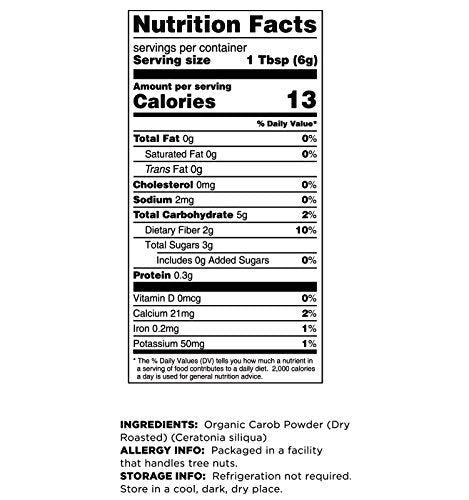 Terrasoul Superfoods Organic Carob Powder - High Fiber Cocoa Alternative, 4 Lbs (16 Ounce Pack of 4)