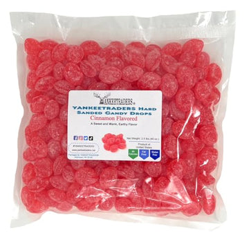 Yankeetraders Cinnamon Hard Sanded Candy Drops, 40 Oz. Bulk Bag