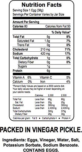 Herb s Pickled Eggs 67 oz Gallon size plastic jar Packed In Vinegar