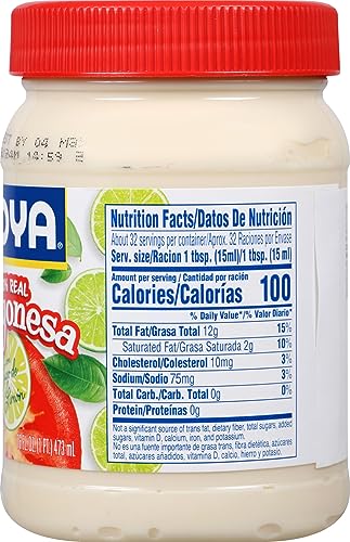 Goya Foods Mayonnaise With Lime, 16 Ounce (Pack Of 12)