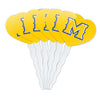 GRAPHICS & MORE Cupcake Picks Set of 6 - Acrylic Heart Toppers - McNeese State University - One Size