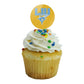 Long Island University Secondary Logo Cupcake Picks Toppers Decoration Set Of 6