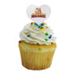 GRAPHICS & MORE Cupcake Picks Set of 6, Heart Decoration, Acrylic, Brooklyn College, Model: CUPT.HRT.ACR.6PK.CLCBLK500B
