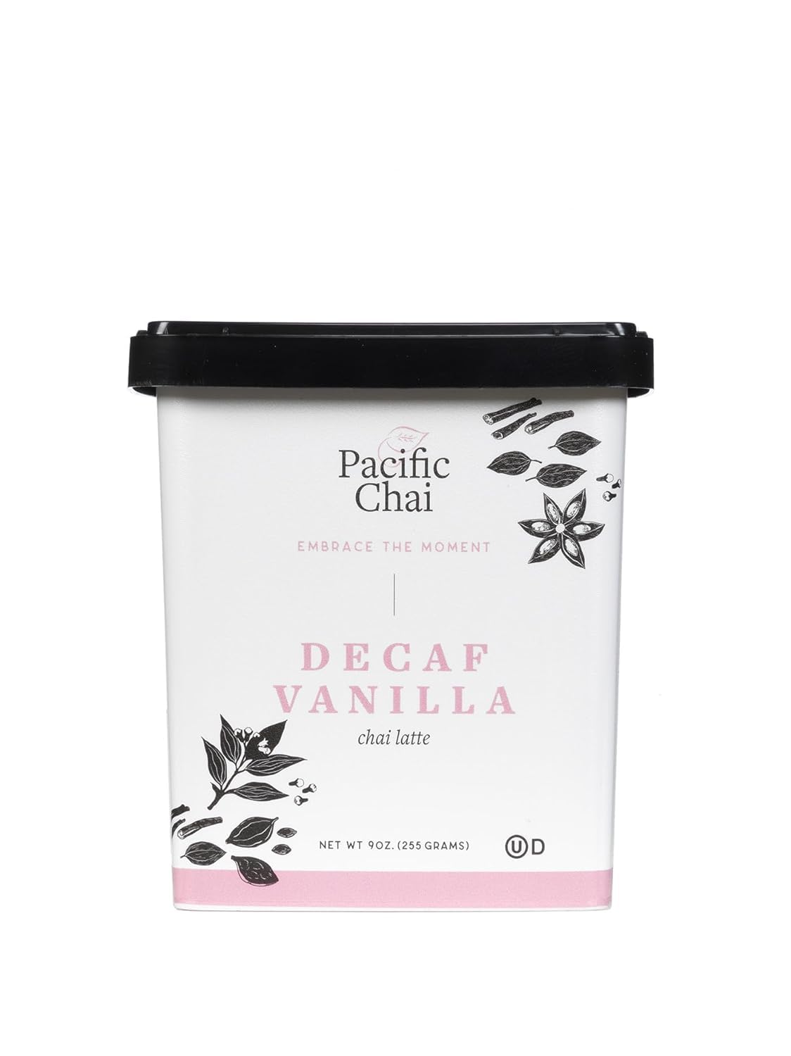 Pacific Chai Decaf Vanilla Chai Latte, Instant Powered Dry Chai Tea Latte Beverage Mix, Gluten Free, Kosher, 9 Ounce (Pack Of 1)