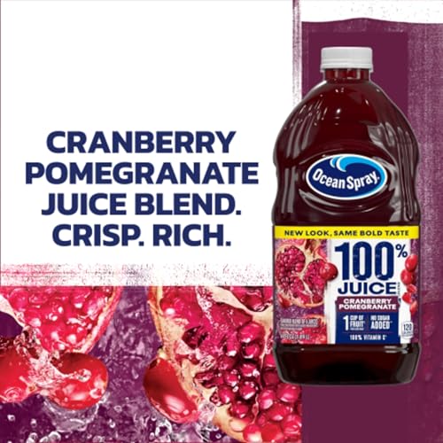 Ocean Spray 100% Juice Cranberry Pomegranate Juice Blend  64 Fl Oz Bottle