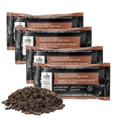 Pure Food Dairy Free Dark Chocolate Chunks, Vegan, Gluten-Free, 7oz (3 Pack)