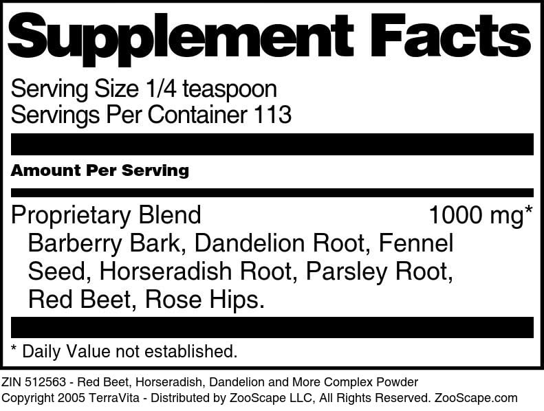 Red Beet, Horseradish, Dandelion and More Complex Powder (4 oz, ZIN: 512563) - 3 Pack