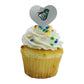GRAPHICS & MORE Cupcake Picks Set of 6 - Acrylic Heart Decoration - Castleton University