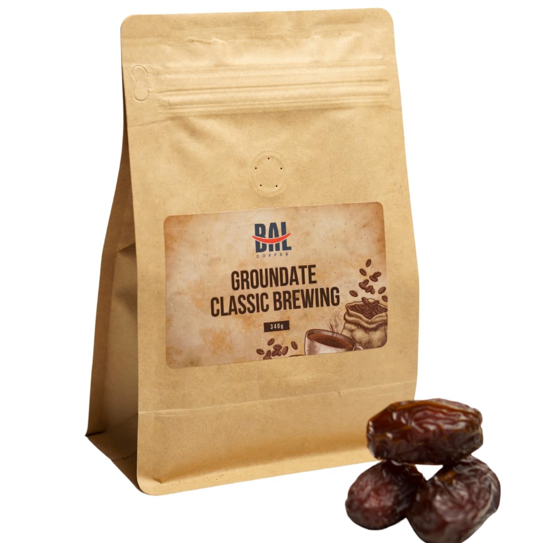 BAL Coffee Groundate - Caffeine-Free Coffee Alternative, Vegan-Friendly, Smooth Grind, 340 g