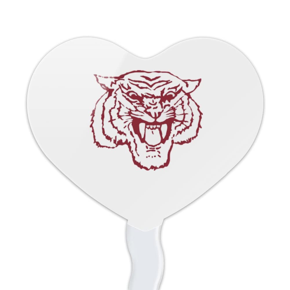 GRAPHICS & MORE Heart Cupcake Picks Set of 6, Acrylic Decoration, Morehouse College, Model CUPT.HRT.ACR.6PK.CLCMHC500B