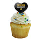 GRAPHICS & MORE Cupcake Picks Set of 6, Acrylic, Heart Love Design, One Size, Cameron University