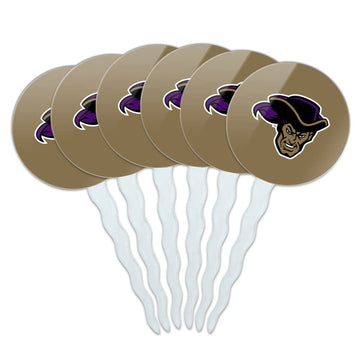 Whittier College Secondary Logo Cupcake Picks Toppers Decoration Set of 6