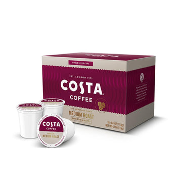 Costa Coffee Medium Roast Single Serve Pods - Signature Blend - 10 Count