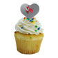 GRAPHICS & MORE Cupcake Picks Set of 6 Acrylic Heart Toppers OneSize Marist College Model CUPCAKE.HEART.CLCMRT.Z008888