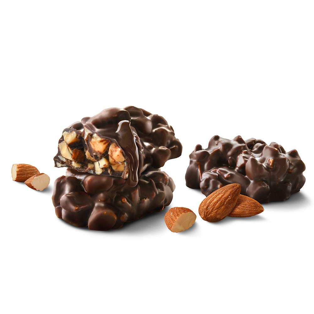 Niagara Chocolates Dark Chocolate And Salted Almond Clusters Stand-Up Bag (4.5Oz) Non-Gmo Premium Chocolate Hand-Crafted