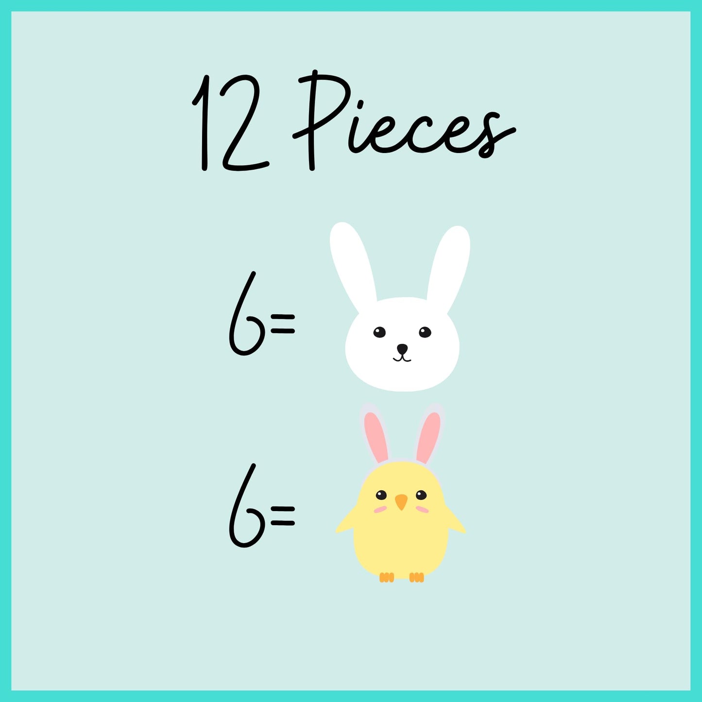 12 Easter Icing Shapes - Bunnies & Chicks - Edible Easter Sprinkles - By Simply Sucr   (24 Easter Shapes)
