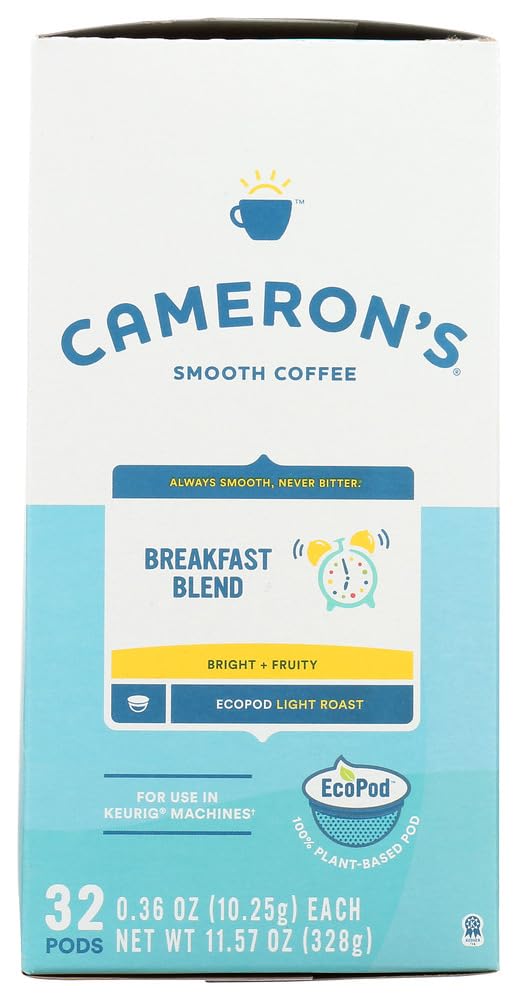 Camerons Coffee Single Serve Pods, Breakfast Blend, 32 Count (Pack of 1)