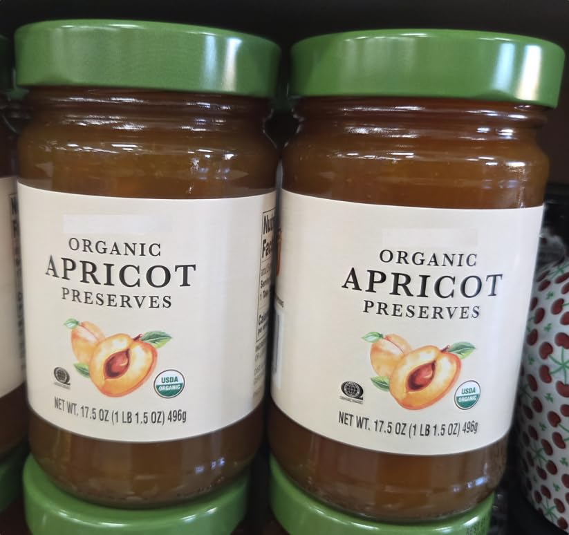 Trader Joe Organic Apricot Preserves 17.5oz 496g (Two Jars)