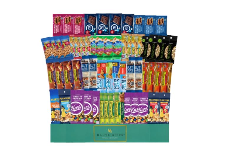 Ultimate Healthy Care Package (60 count), Snacks, Bars & Nuts Bulk Variety Pack - Healthy Travel Snack Box - Military Care Packa