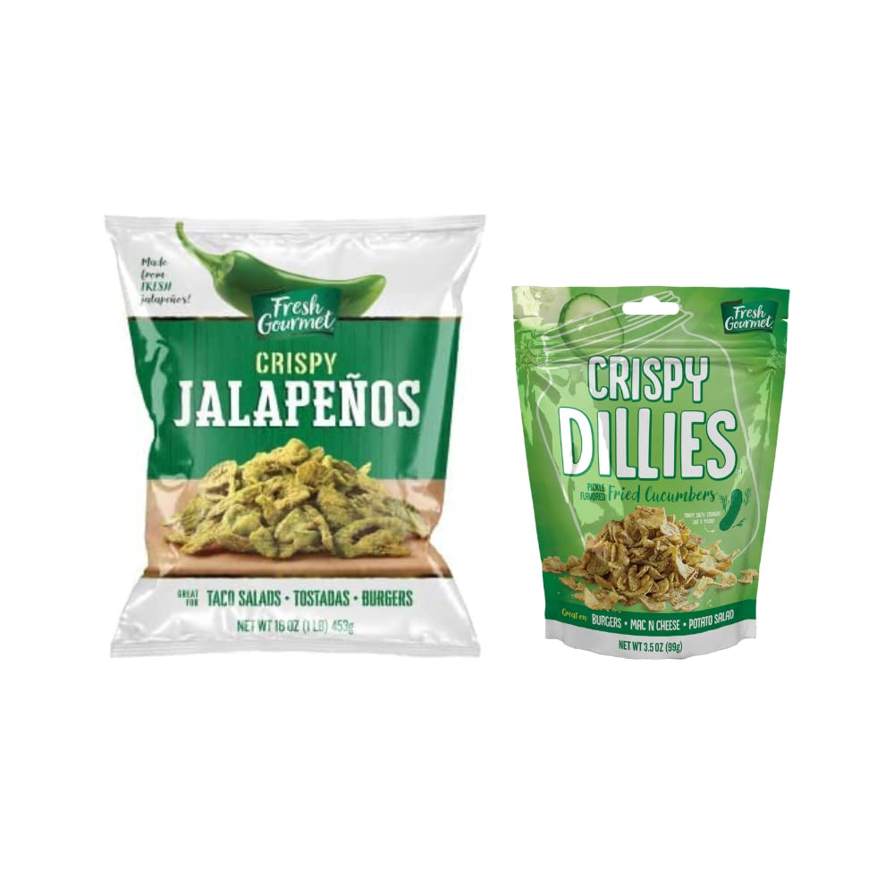 Fresh Gourmet Variety Pack Salad Toppings (Crispy Dillies + Crispy Jalapenos)