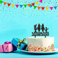 TzTwodcaz Cowboy and Cowgirl Wedding Cake Topper - Acrylic, Black, Funny West Theme, Mr and Mrs Decorations