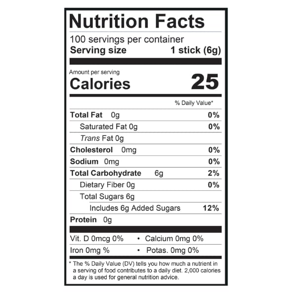 Barista Rock Candy Sugar Sticks - Non-Gmo, Gluten-Free, Fat-Free - Great For Coffee, Tea, And Cocktails - Gift Pack Of 100 Unwra