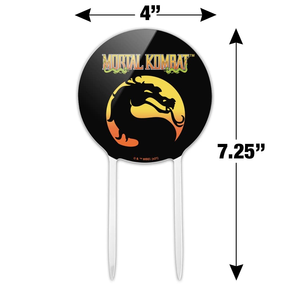 GRAPHICS & MORE Acrylic Cake Topper - Mortal Kombat Klassic Logo, Multi, One Size
