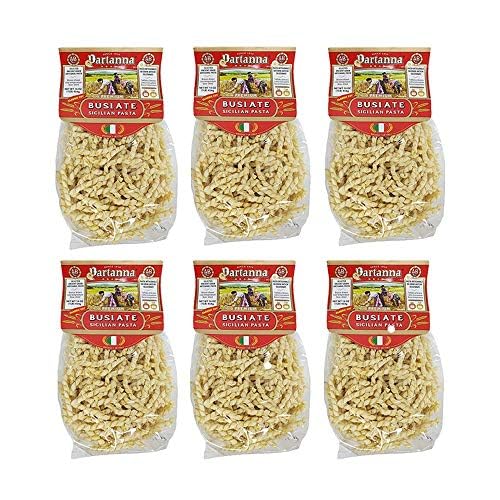 Partanna Busiate Sicilian Artisanal Pasta Classic Cut 6 Pack X 1 Lb (6 Lbs)