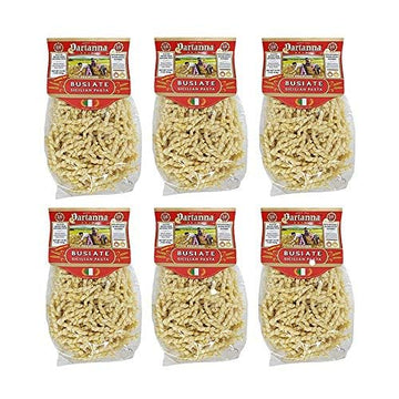 Partanna Busiate Sicilian Artisanal Pasta Classic Cut 6 Pack X 1 Lb (6 Lbs)