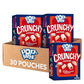 Pop-Tarts Crunchy Poppers Crunchy Filled Snack Pieces, Kids Snacks, On-the-Go, Frosted Strawberry Crunch (6 Boxes, 30 Pouches)
