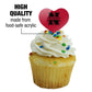 GRAPHICS & MORE Cupcake Picks Set of 6, Acrylic, Heart Design, One Size, Northwestern Oklahoma State University