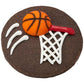 Basketball Edible Sugar Cake Toppers, 24 Count