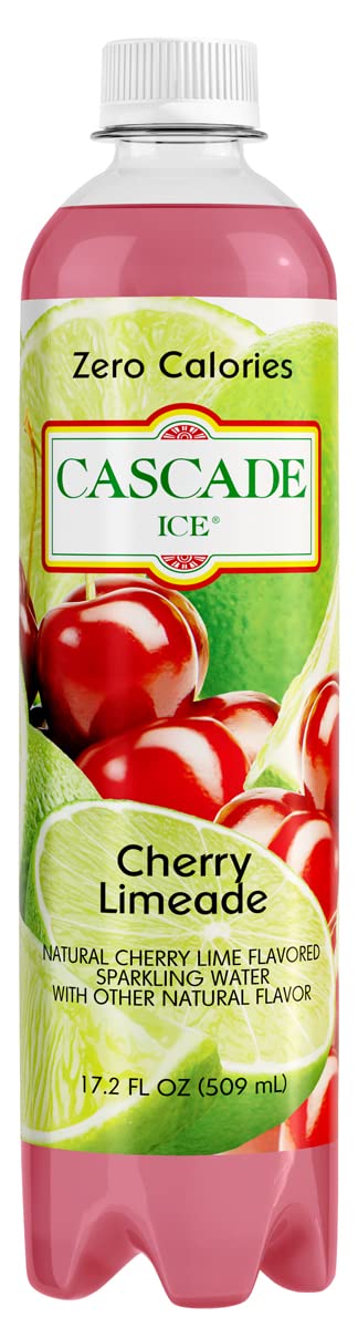 Cascade Ice Sparkling Water, Cherry Limeade, Zero Calorie, 17.2 Fl Oz, Pack of 12