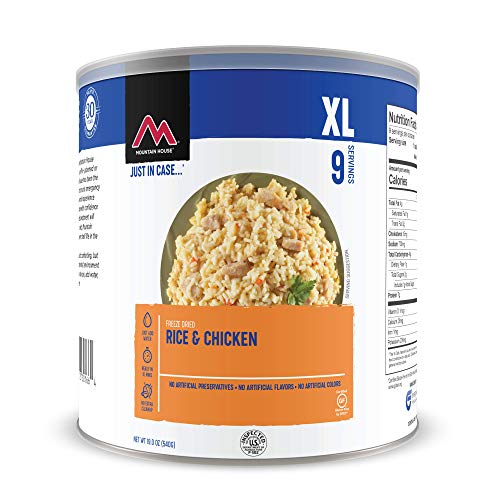 Mountain House Rice & Chicken #10 Can | Freeze Dried Survival & Emergency Food | Gluten-Free | 9 Servings